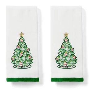 Christmas Advent Tree Embroidered‎ Hand Towels